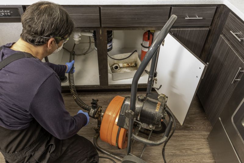 Drain Cleaning in Progress